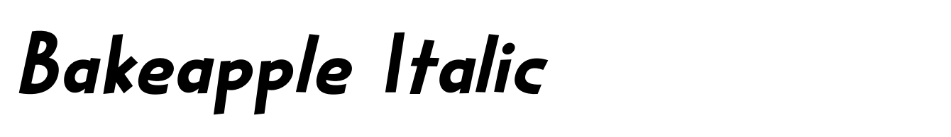 Bakeapple Italic